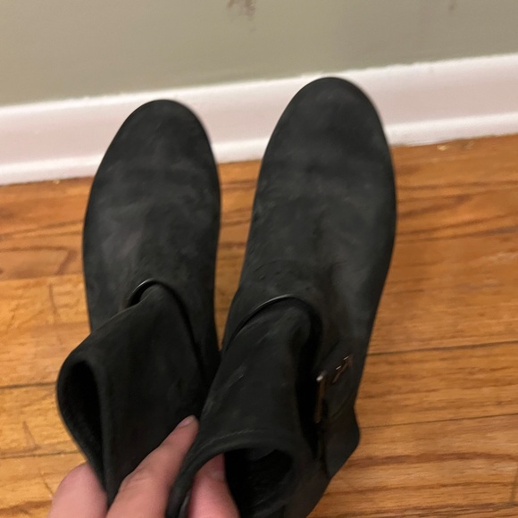 Ecco Leather Ankle Booties Heel Black Women EU 39 Buckle Fall - Picture 5 of 7